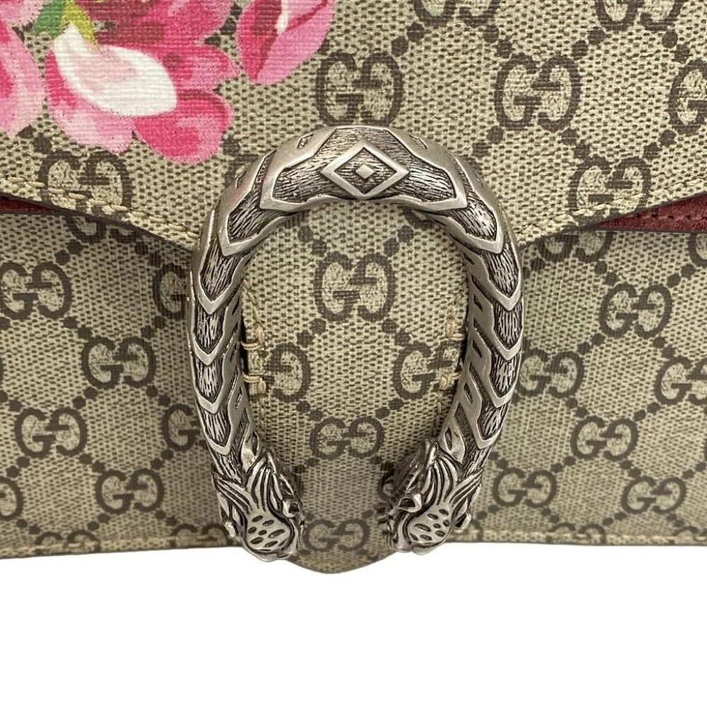 GUCCI Dionysus/GG Blooms 400249 Beige Pink Multi PVC Suede - Shoulder Bag - Picture 12 of 14